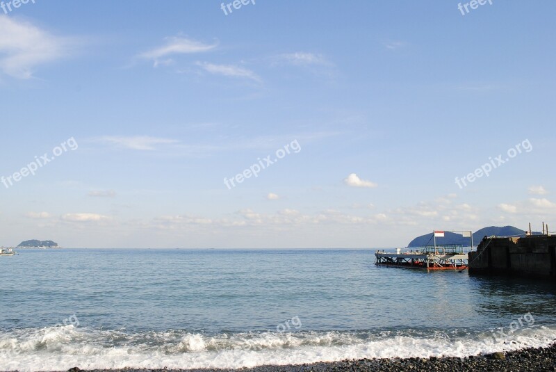 Sea Sky Dig Blue Dock