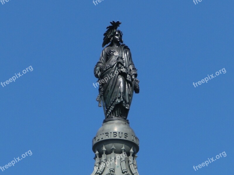 Statue Usa Washington E Pluribus Unum Capitol