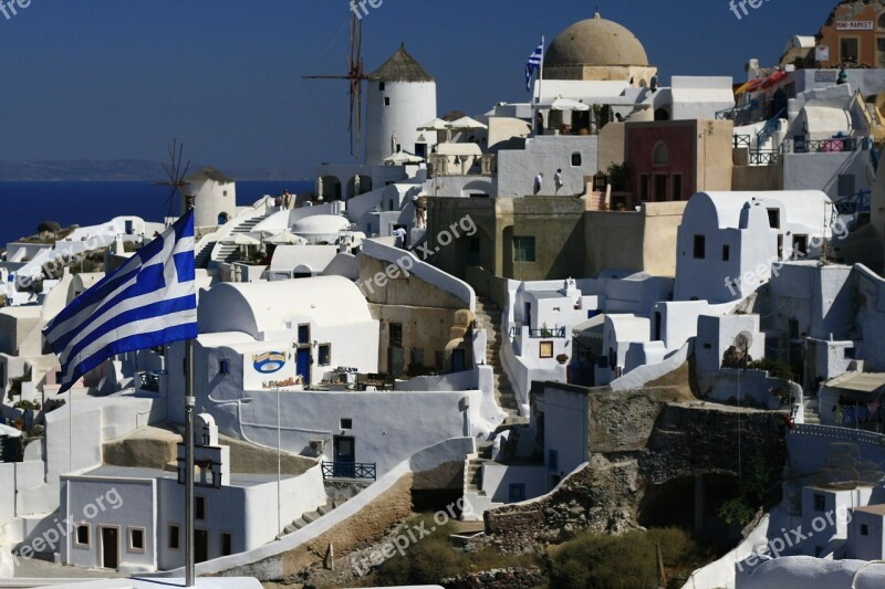 Santorini Greece Island Travel Sea