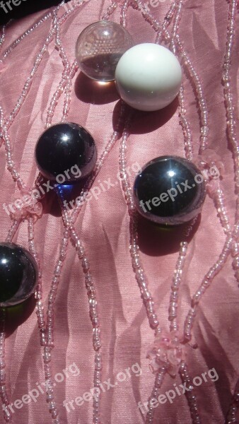 Balls Glass Light Pink Beads