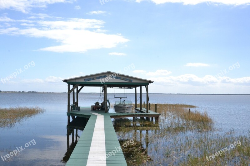 Lake Lake House Boat House Water Boat