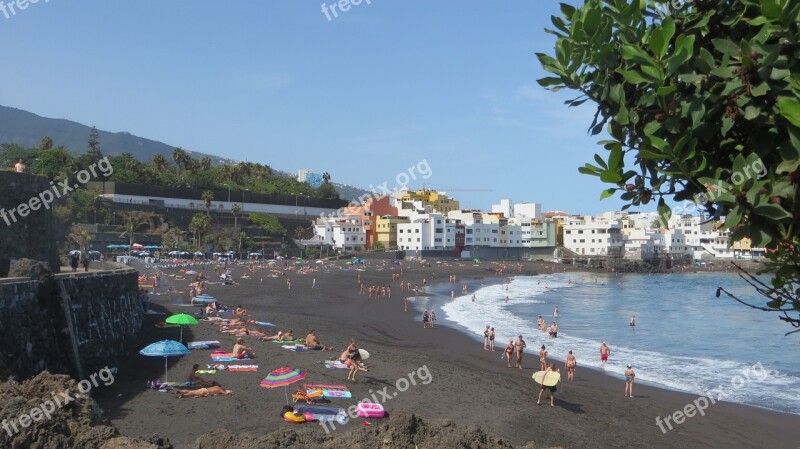 Tenerife Beach Jardín Lava Spain