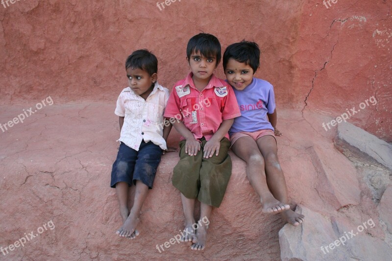 Children Travel Rajasthan Look Free Photos