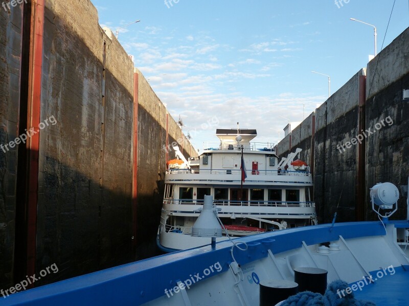 Lake Ladoga Lock Channel Russia Cruise