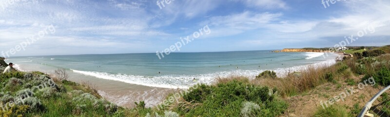 Beach Victoria Australia Panorama Ocean