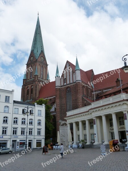 Schwerin Mecklenburg Mecklenburg Western Pomerania Historic Center Historically