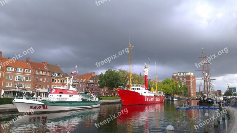 Fire Ship Ships Port Emden Free Photos