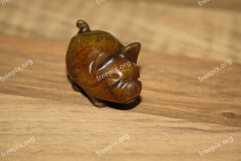 Pig Luck Lucky Charm Stone Lucky Pig