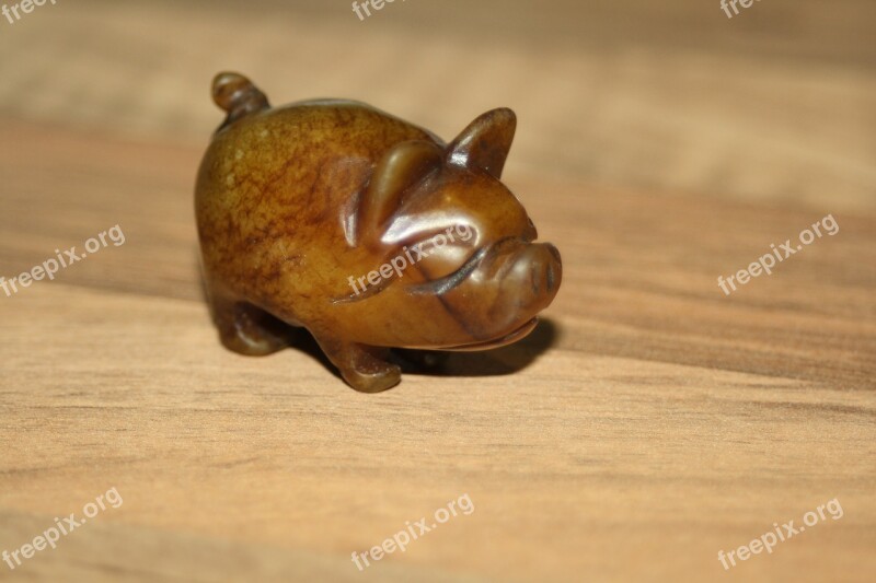 Pig Luck Lucky Charm Stone Lucky Pig