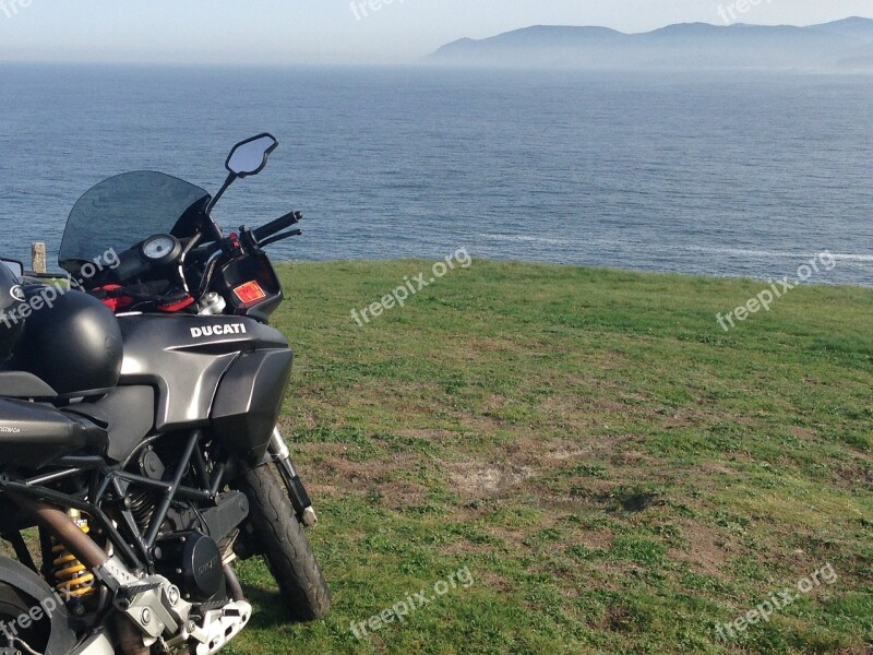 Moto Landscape Field Sea Outdoors