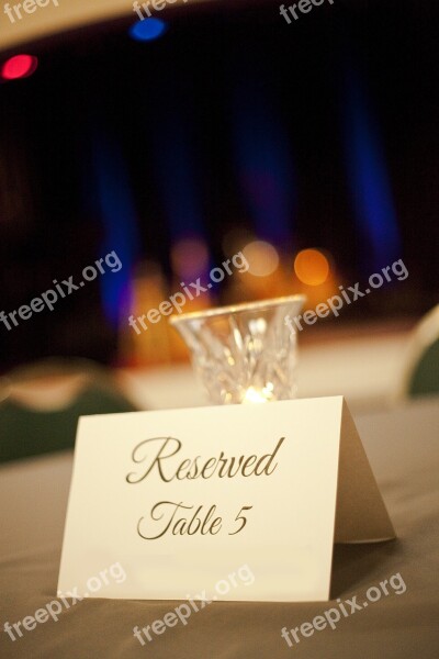 Reservation Event Table Celebration Dinner