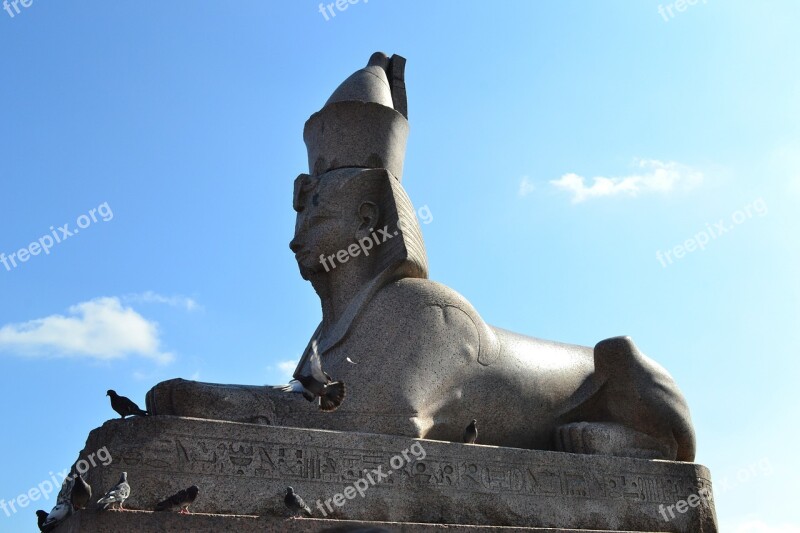 Sphinx St Petersburg Russia Pharaoh Hieroglyphs