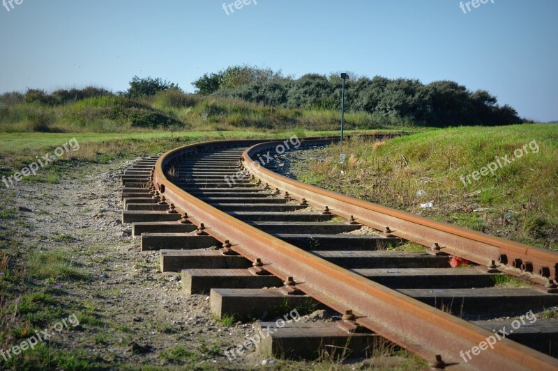 Railway Rails Tracks Transport Train Track