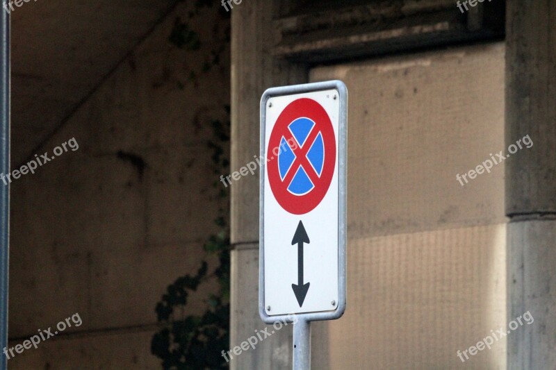 Stopping No Parking Street Sign Shield Free Photos