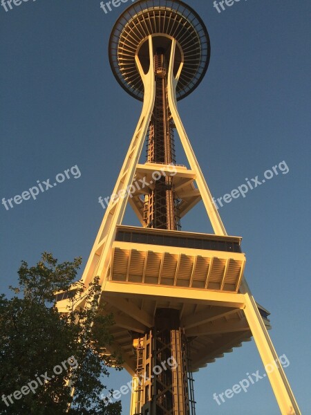 Seattle Space Needle Washington Architecture Tower