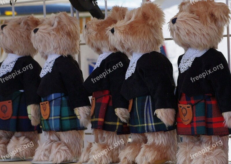 Teddy Bears Kilt Shop Window Ontario Canada