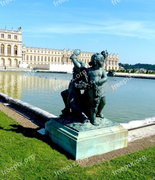 Closed Versaille Castle Park Figure Free Photos