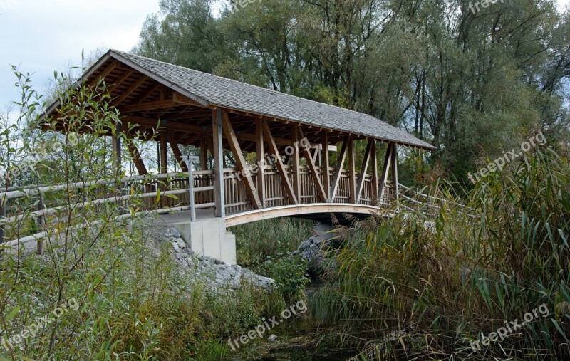 Bridge Wood Wooden Bridge Nature Transition