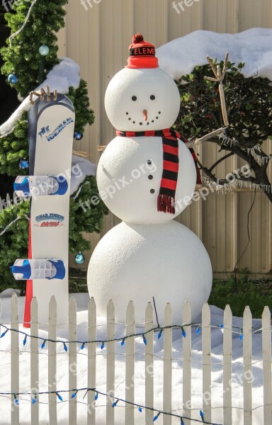 Snowman Snow Christmas Winter Holiday