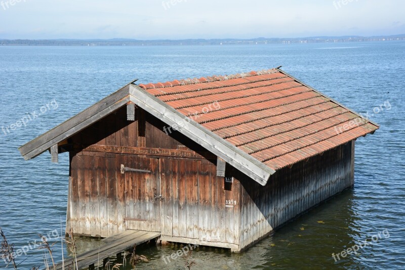 Boat House Lake Water Nature Waters