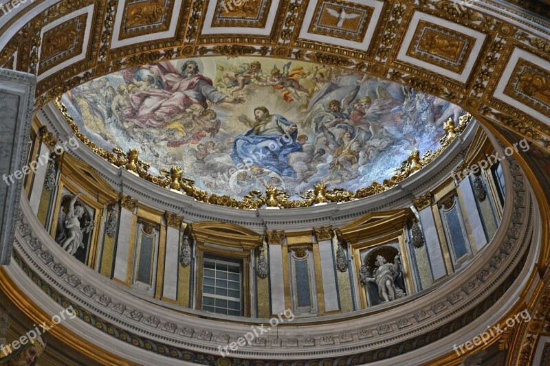 St Peter's Basilica Cover Fresco Rome Free Photos