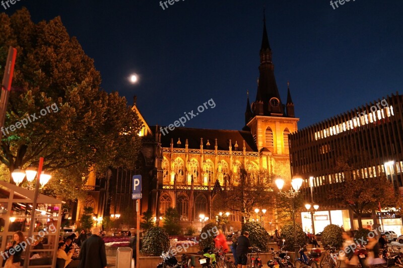 Place De La Cathédrale Cathedral Liège Liège Evening Light