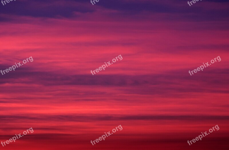 Sunset Sky Clouds Twilight Rosa