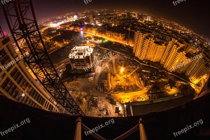 Voronezh Night City Construction Free Photos