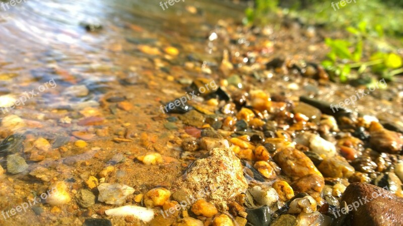 River Bank Pebbles Water Free Photos