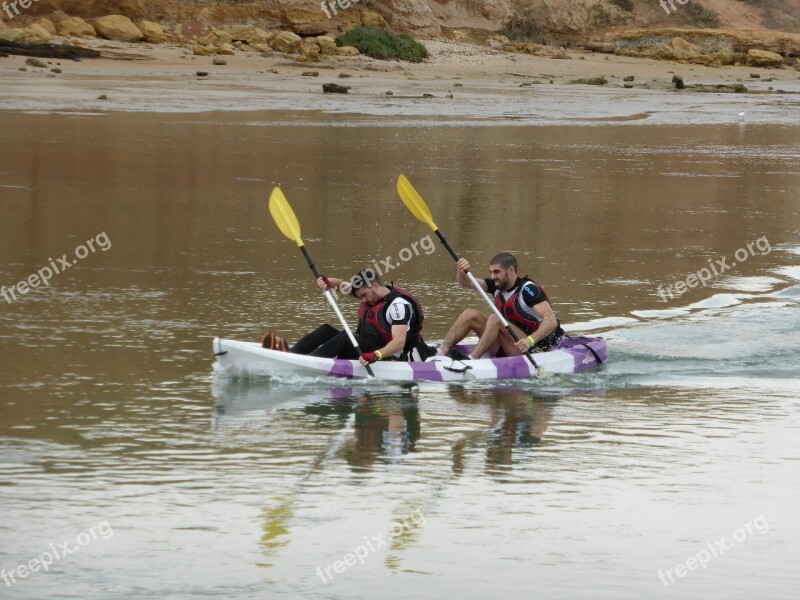 Canoeing Paddlers Kayaking Sport Active