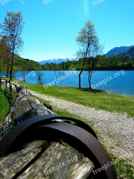 Tenno Lake Lago Di Tenno Italy Away Railing