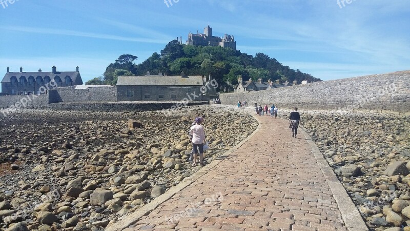 St Michels Mount Ebb Walk Cornwall South Gland