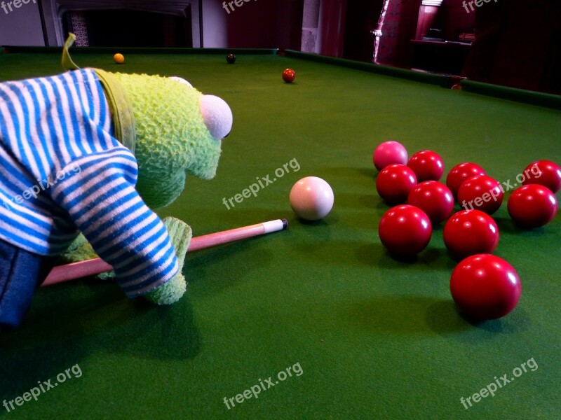 Kermit Frog Billiards Balls Black