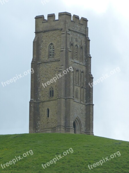 Glastonbury Tor England United Kingdom Tower Mystical