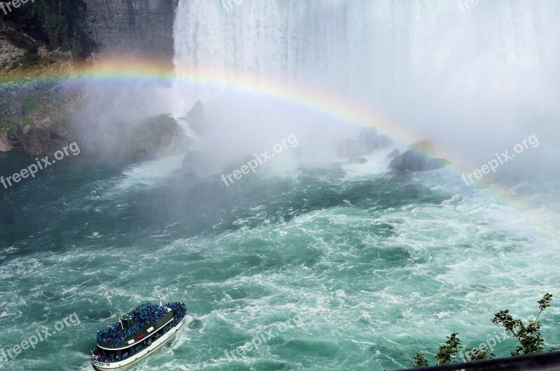 Niagara Falls Canada Boat Rainbow Maid Of The Mist