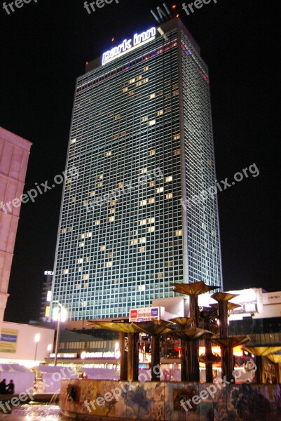 Alexanderplatz Skyscraper Night Berlin Germany