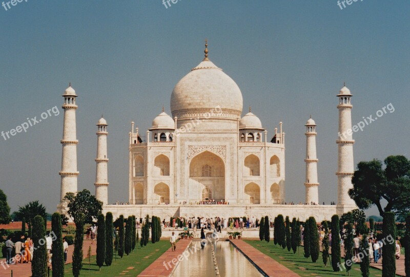 Taj Mahal Mausoleum Landmark India Beautiful