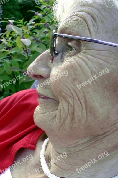 Seniorin Woman Grandma Old Fold