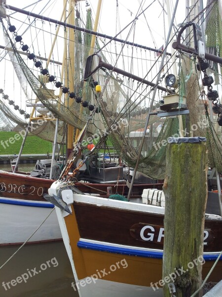 Shrimp Ships Fishing Nets Boats Free Photos