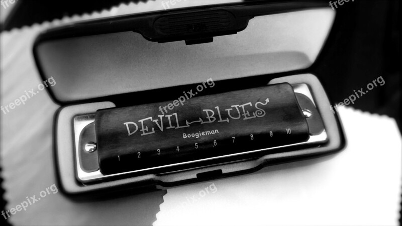 Harmonica Black And White Blues Music Ten-hole Harmonica