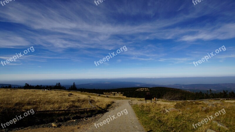 Harz Brocken Hill Germany Landscape