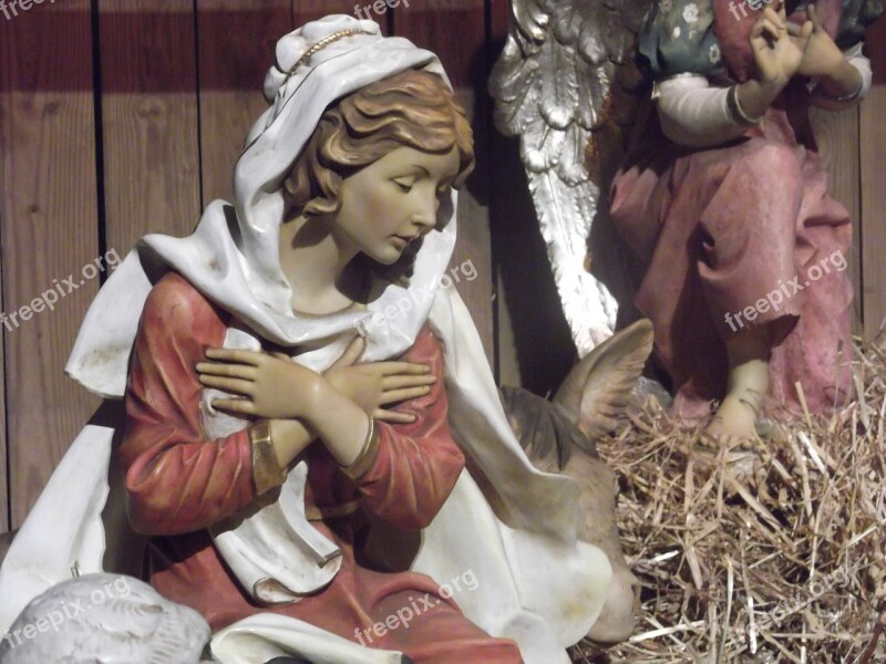 Figure Crib Religious Christmas Christian