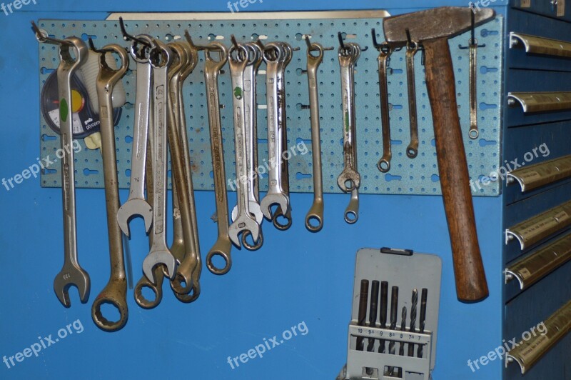 Tools Workshop Hammer Wrench Free Photos