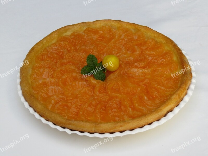 Tangerine Tart Pastry Tangerine Fruit Syrup