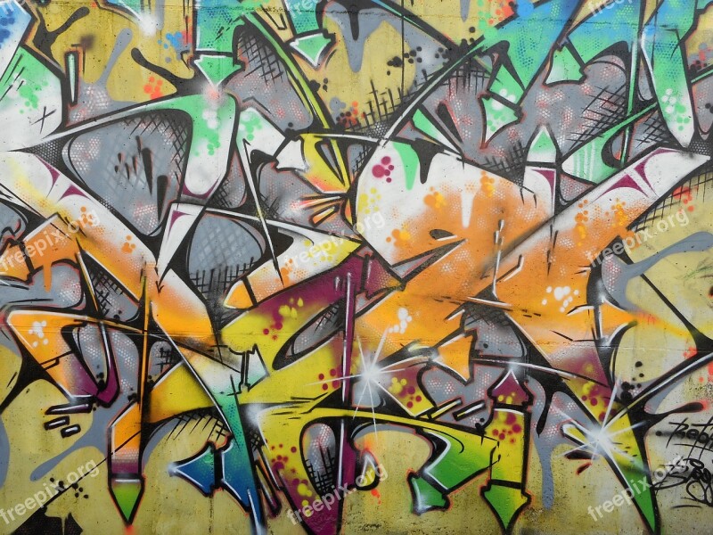 Graffiti Colorful Color Art Farbenspiel