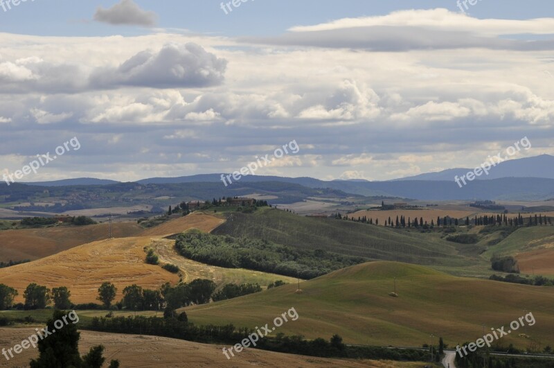 Tuscany Italy Landscape Free Photos