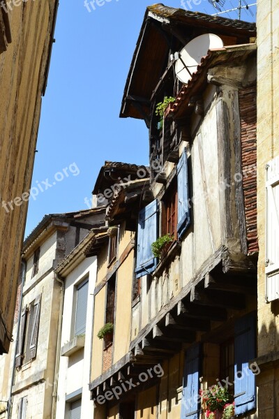 Bergerac Narrow Street Old Street Window Shutters