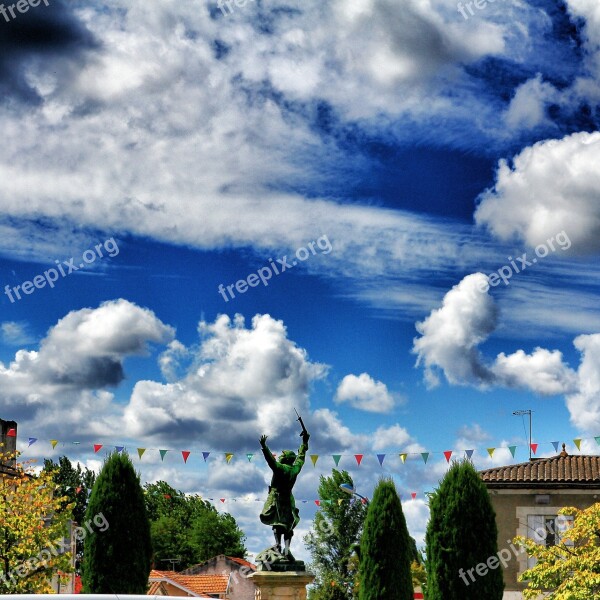 France Saint émilion Blue Sky Statue Free Photos