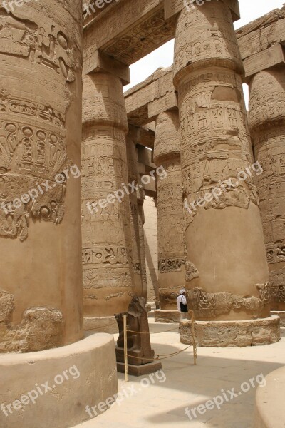 Egypt Columns Ancient Pharaoh Egyptian