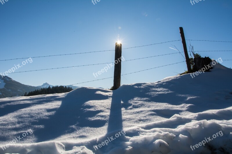 Winter Sun Snow Backlighting Zau